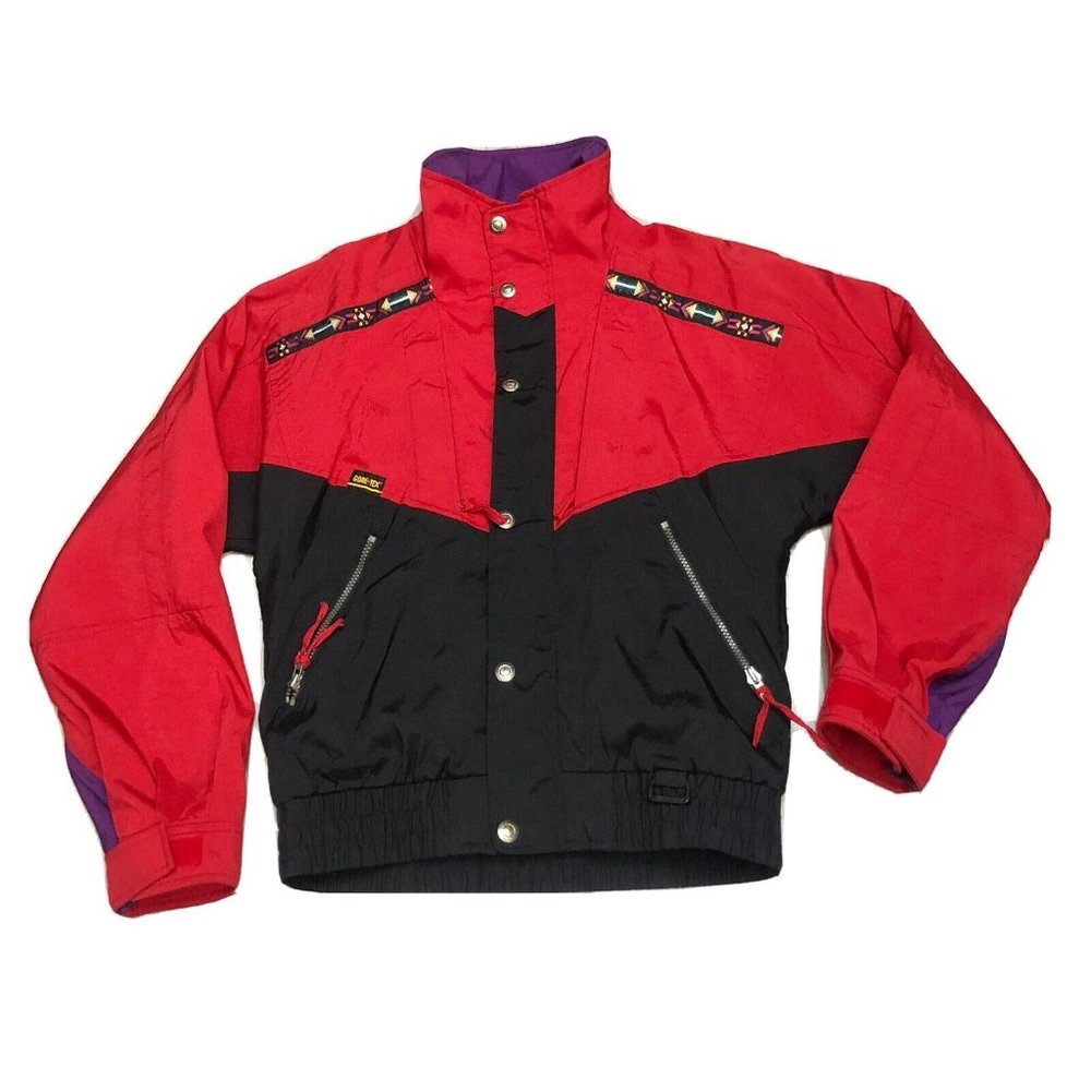 Vintage Alpine Design Jacket Gore Tex Full Zip Color Blocked Women’s Size Small